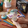 Shuttle Art 24 Metallic Acrylic Pens for Stones, Waterproof, Stones