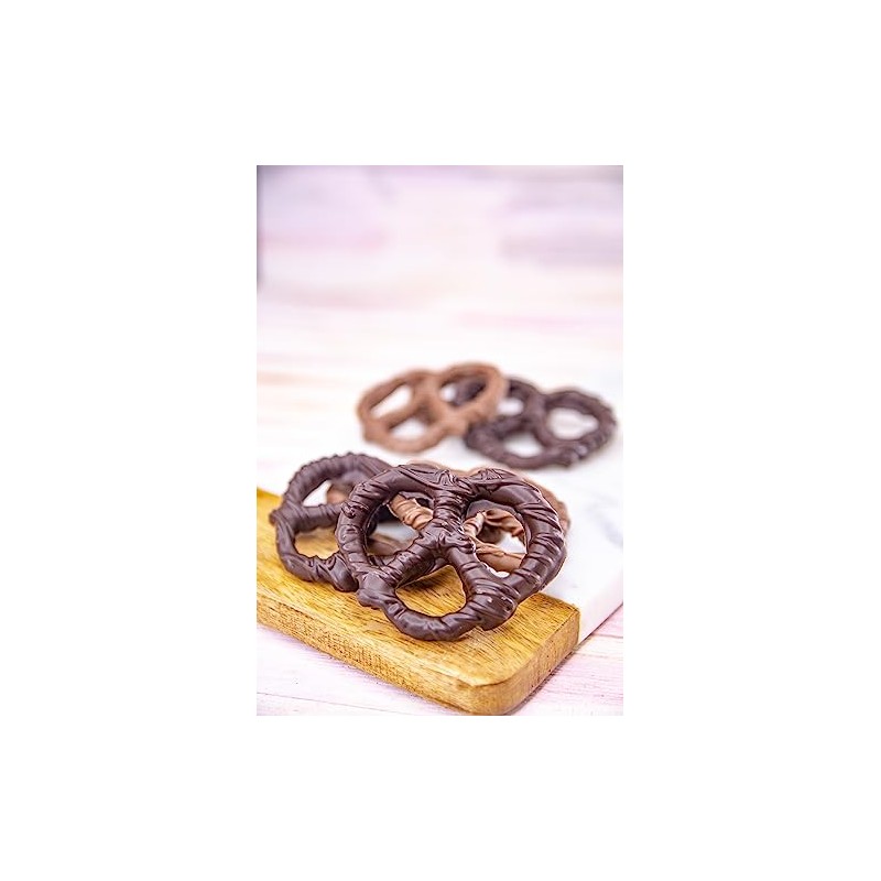 Wockenfuss Candies Chocolate Pretzels - Milk & Dark - 1lb