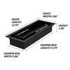 Inte-Grates Flush Floor Vent 4x12 Inch Drop-in Floor Register, Sliding