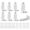 8 Pcs Blind Hold Down Brackets 1.6 Inch Silver Metal