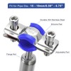 sourcing map Stainless Steel Pipe Supports Wall Mount Ceiling Mount