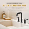 Lava Odoro Black Bathroom Faucet 3 Hole, 8 Inch Widespread