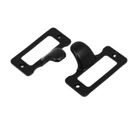 sourcing map Label Holder Pull Handles, Vintage Label Frame Drawer Knobs for Cabinet Cupboard, Black 48x22mm Pack of 4 w Screws
