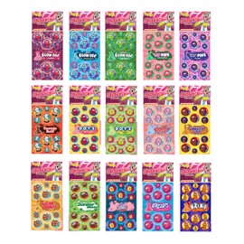 Dr. Stinky's Scratch N Sniff Stickers Favorite Candy 15-Pack- Blow Pop, Tootsie Roll Pop, Tootsie Roll, Dots, Fluffy Stuff, Charleston Chew, Sugar Babies, Junior Mints, Dubble Bubble, Razzles