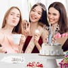 FEISHIONG 18th Birthday Party Decorations Set, Rose Gold Crown Tiara、Sash、Cake