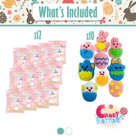 Easter Snack Yellow Tin (60 Count) Filled with Candy and Bunny, Great Package for Family, Friends, Boys and Girls