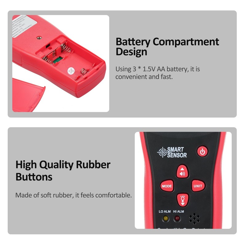 Handheld Combustible Gases Leak Detector Natural Gases Leakage Tester Portable