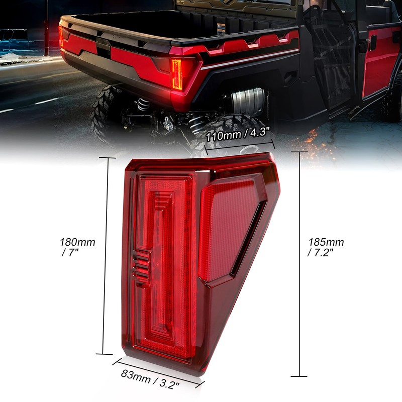MIRUNNY Polaris Ranger Tail Light-UTV Tail Lights for Polaris Ranger