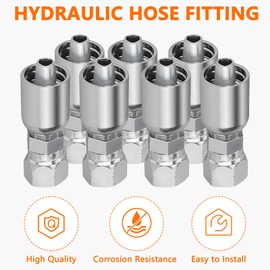 Cplbrb 14 Pack 1/4" Hose x 1/4" JIC 37° Hydraulic Hose Fittings with Protection Cover,Female Coupling End Swivel Crimp Hydraulic Fittings