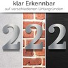 N-02-2-E Stainless Steel House Number 2 - Solid, Weatherproof and