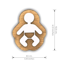 VEJO Bathroom Signs/Local Signs/Door Signs/Toilet Sign/Door Sign/Open Closed Sign/Wooden Signs/Local Sign/Signage Plates (BEBE)