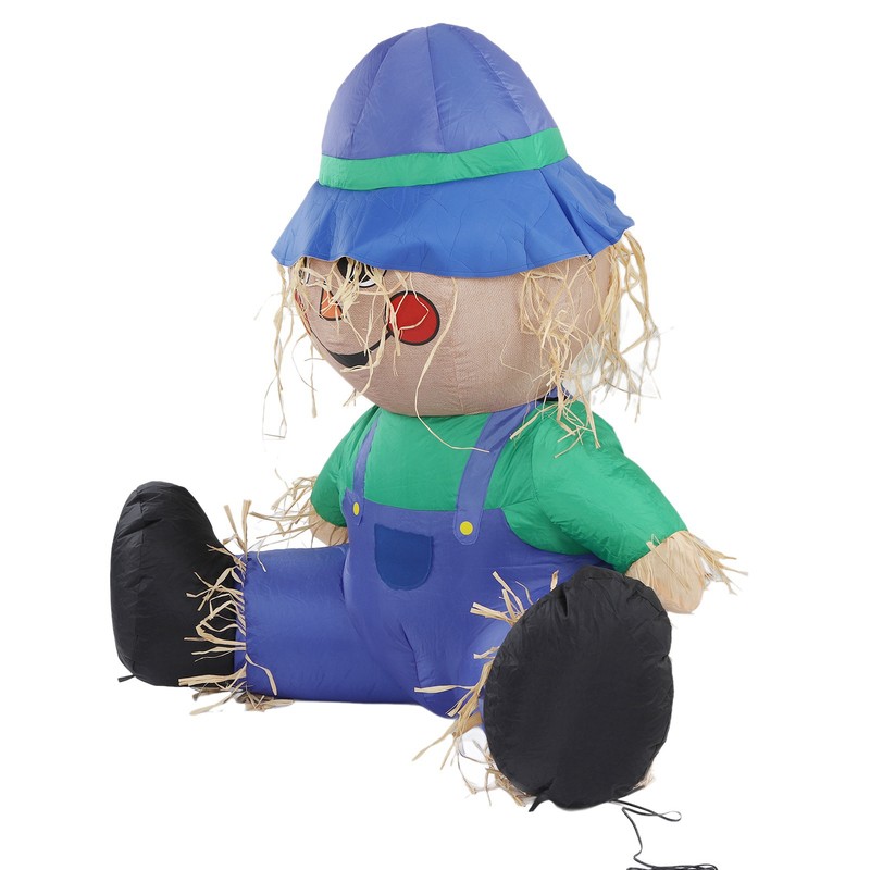 Inflatable Boy Decoration Built in LED Light Waterproof Harvest Scarecrow