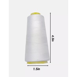 KL 4 Big Spools 100% Polyester Sewing Thread 2500 Yards Black & white 40S/2