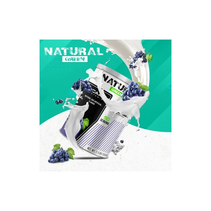 Aminoácidos Bcaas + Glutamina Green 500g 50 Servicios Sabor
