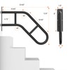 Handrails for Outdoor Steps ，22.8" Stair Railing Indoor1-3 Step, U-Shaped