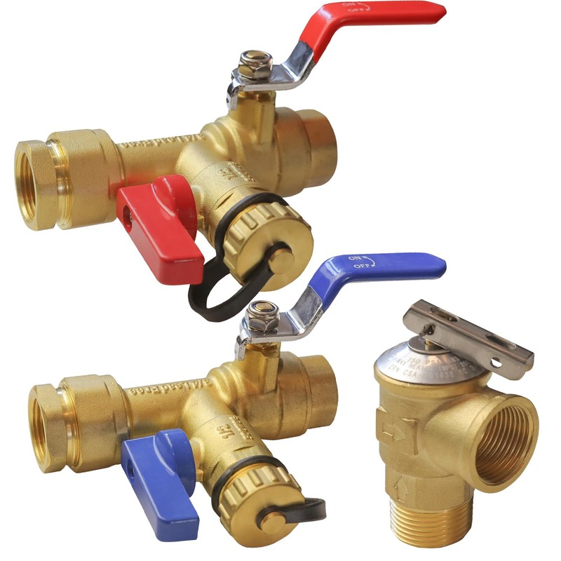 Xiny Tool 3/4-Inch IPS Isolator Tankless Water Heater Service Valve