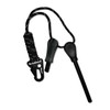 Oqard Reflective Paracord Fire Starter with Clip Hook - Black