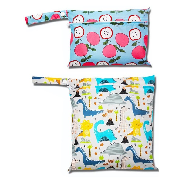 PLABBDPL Nappy Bag, Wetbag Cloth Nappies, Pack of 2 Wet