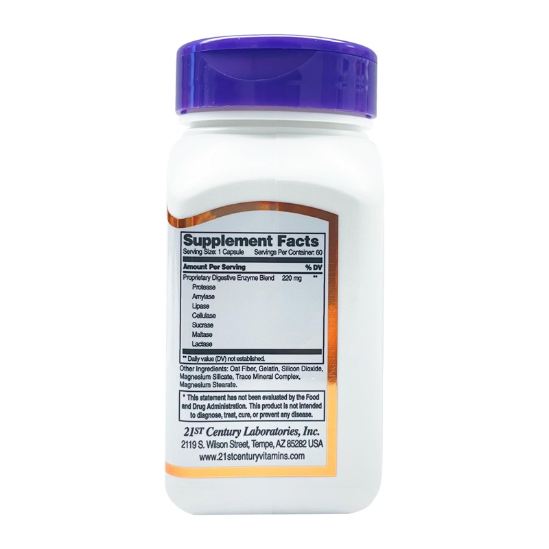 21st Century Digestive Enzymes, 60 Capsules