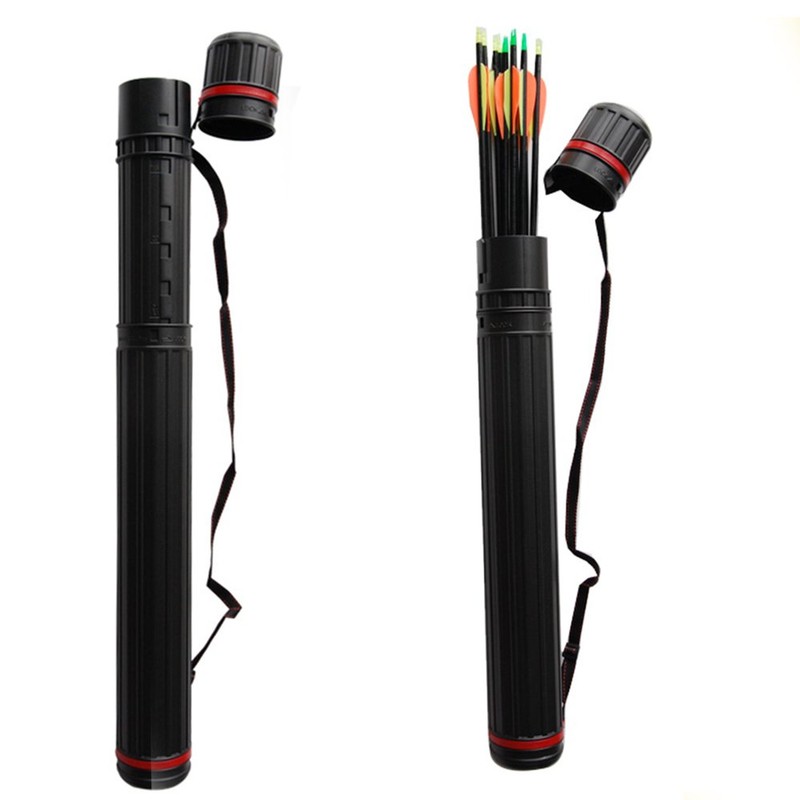 TOPARCHERY Telescopic Tube Archery Arrow Quiver Arrows Holder Case Shoulder