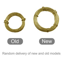 ECKJ Picture Hanging Brass Wire Bare Copper Wire 100-feet 7 Strands of Solid Copper Wire Braided Gold 30.5m