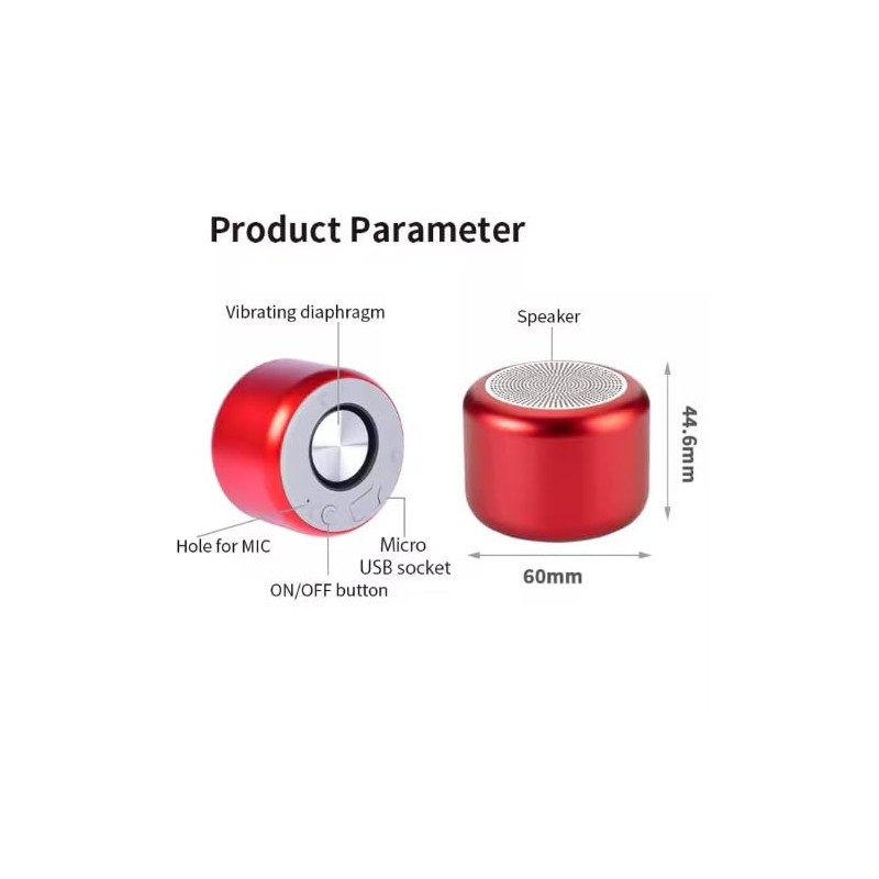 Hype Audio Portable Mini Bluetooth Wireless Speaker, Lightweight Super Compact,