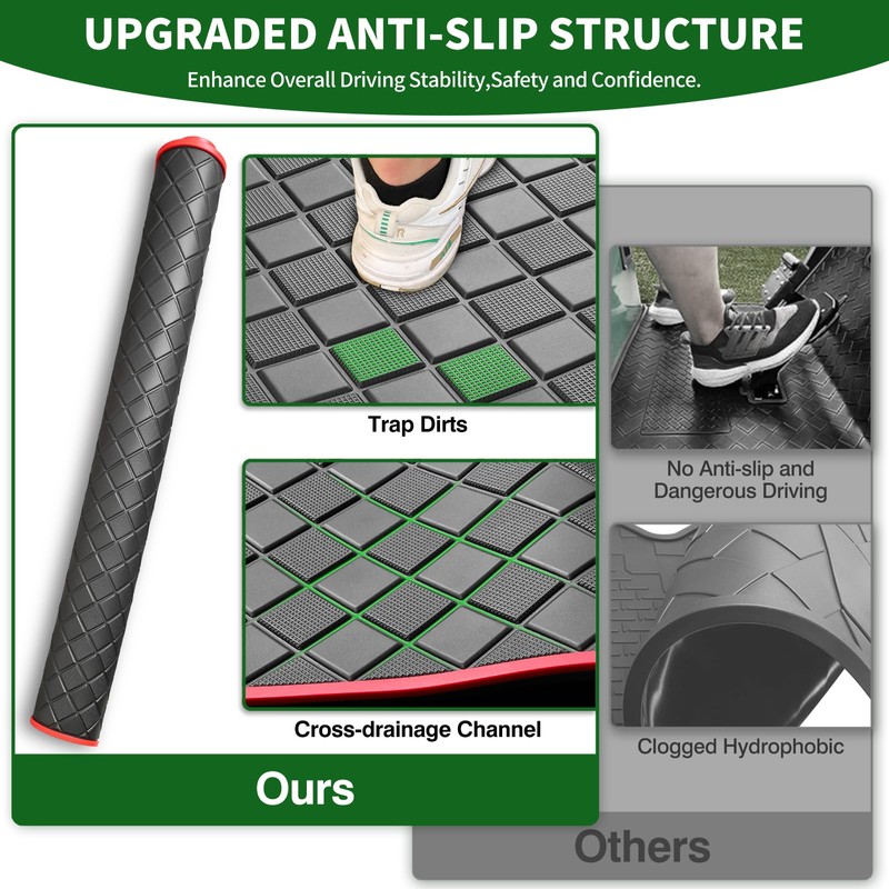 Cartalia Golf Cart Floor Liner Mat 8mm Thick Rubber Full