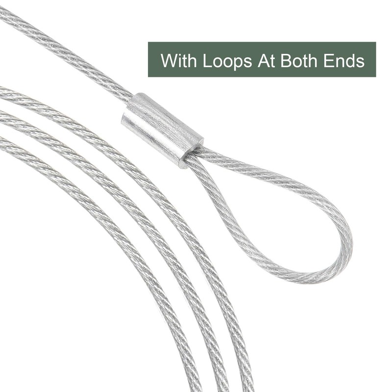 YOKIVE 2 Pcs Safety Cable Locks, Stainless Steel Security Wire
