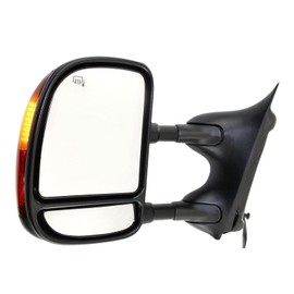 Kool Vue Driver Side Power Heated Towing Mirror for Ford F-250 Super Duty F-350 Super Duty F-450 Super Duty 1999-2007 With Signal Light Textured Standard On 03-07, Will Fit 99-02 Models