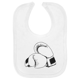 Azeeda 'Boxing Gloves' Soft Cotton Baby Bib (BI00021354)