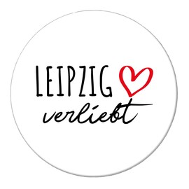 Huuraa Leipzig in Love Fridge Magnet Size 59 mm with Name of Your Favourite City in Saxony Gift Idea for Friends and Family