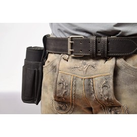 Menzo Waiter Belt Extra Wide Waiter Belt Genuine Leather Waiter Belt for Waiter's Wallets Women Men, black