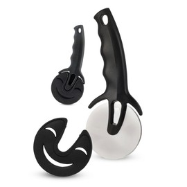 MiCasa SuCasa Pizza Roller 7.5 cm Diameter - Sharp Stainless Steel Pizza Cutter with Finger Guard - Pizza Cutter Dishwasher Safe - Pizza Roller with Ergonomic Handle - Perfect Kitchen Gadget