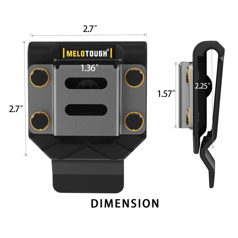 MELOTOUGH Drill Holder for Tool Belt,Drill Belt Clip,Drill Holster,Tape Measure