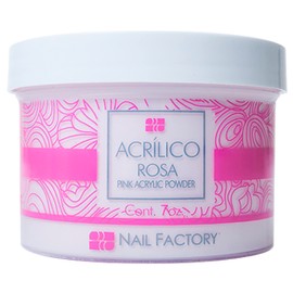 NAIL FACTORY - ACRILICO EN POLVO Para Construcción Extensión de Uñas, Nail Powder PINK, 7 Oz. / 198 Gr,