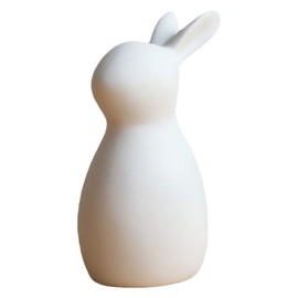 Homoyoyo 1PCS Ceramics Bunny White Easter Rabbit Figurines Statue Animals Artware Decoration Figurine for Home Easter Garden Micro Landscape Decor(B)