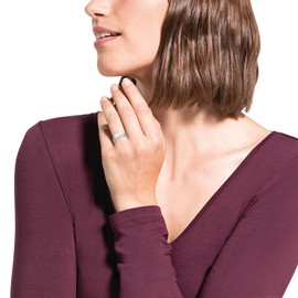 Amor Stainless Steel Unisex Women's and Men's Ring, Silver, Comes in Jewellery Gift Box, Metal, None