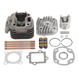WOOSTAR 40mm Big Bore Cylinder with Gaskets Piston Ring Kit Replacement for 2 Stroke Jog 50cc Minarelli 1E40QMB Engine Scooter