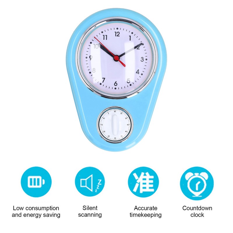 9 Inch Kitchen Timer Wall Clock Multifunction Innovative Precise Time
