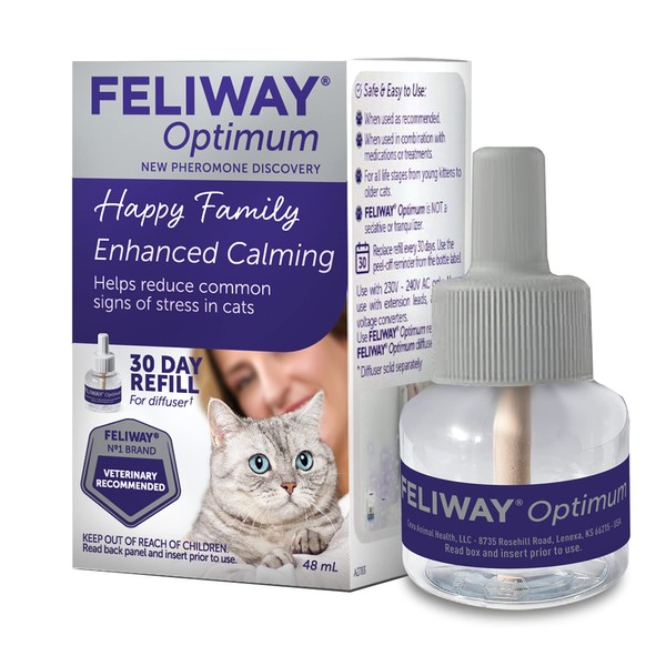 FELIWAY Optimum, Enhanced Calming Pheromone 30-day Refill – 1 Pack,