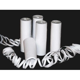 Luftschlangen weiß 5 Stück