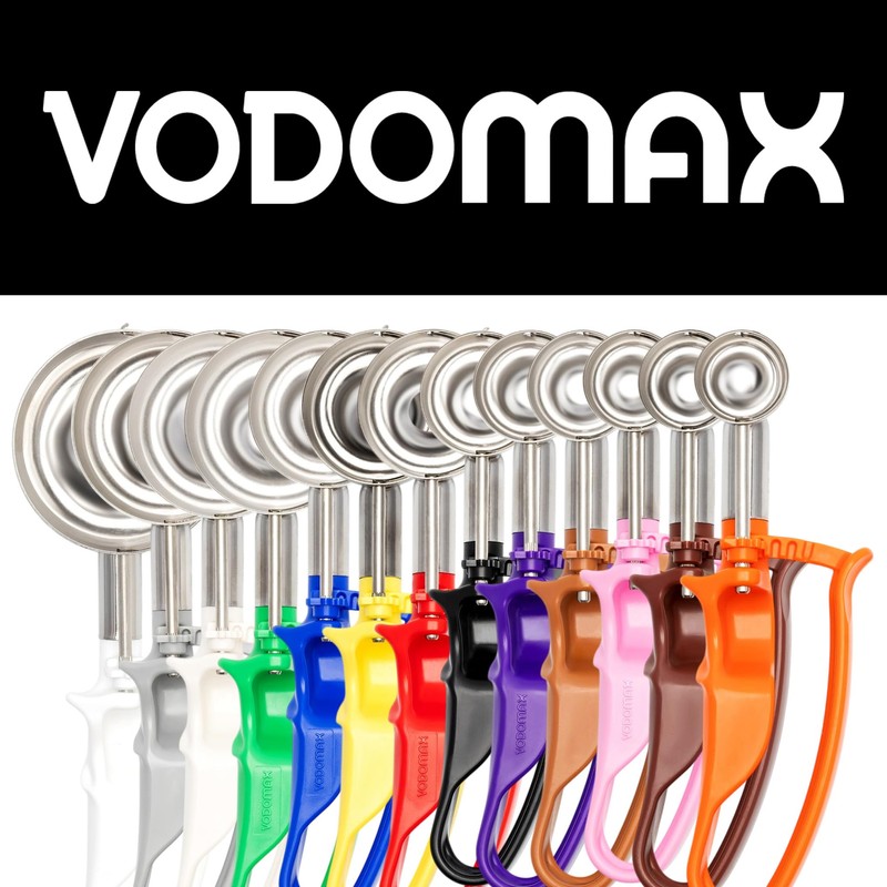 Hooded Scoop with Colorful Handle, Stainless Steel, Size 13 (#100)