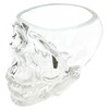 Ebros Crystal Cave Skeleton Skull Glass Bowl 10 Ounces Or