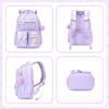 QIXIHU Kids Backpack for Girls, Bookbag for Elementary Students Kawaii