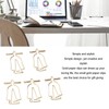100Pcs Gold Paper Clips Cute Shape Stainless Steel Multifunction Metal