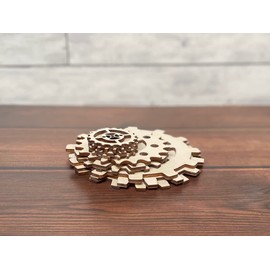 Wooden Gear Set up to 5.9" Unfinished Crafts & Decorations Steampunk Design DIY Paint the Gears Craft Supplies