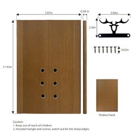 Aluco Wood Staghorn Fern Mounting Board, Wall Planter, Hanging Planter, WPC Board, Ideal for Vertical Plant Wall, Platycerium, Orchids and Succulents, (7.87inches X 11.42inches)