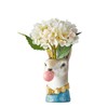 Gaolinci Resin Animal Head Vase, Blowing Bubbles Creative Vase, Home