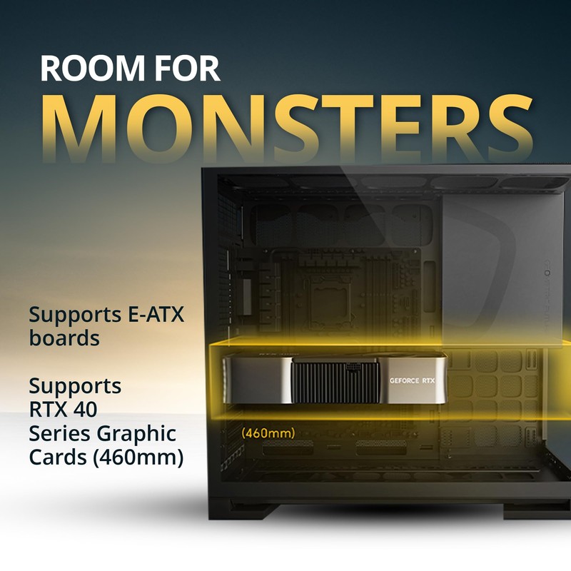 Geometric Future M5 Tempered Glass Mid Tower, E-ATX/ATX Gaming Case,
