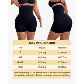 Girdle for Women Tummy Control Stomach Shapewear Girdles for Women Body Shaper for Women High Waisted Shapewear Shorts (Black Beige, 4X-Large)